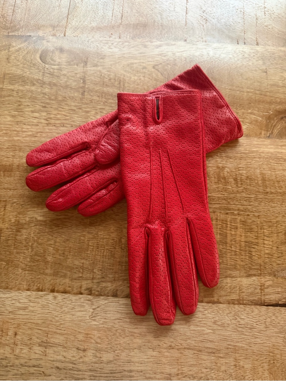 Sermoneta Gloves Red 7 1/2 Leather